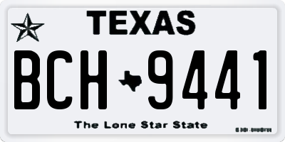 TX license plate BCH9441