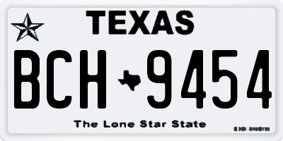 TX license plate BCH9454