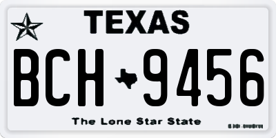 TX license plate BCH9456