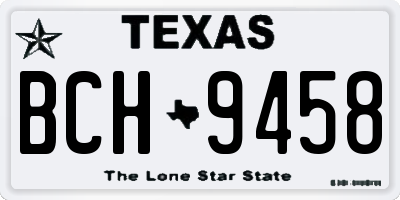 TX license plate BCH9458