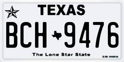 TX license plate BCH9476