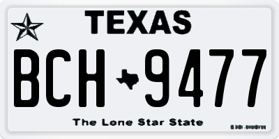 TX license plate BCH9477