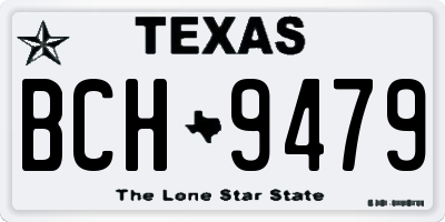 TX license plate BCH9479