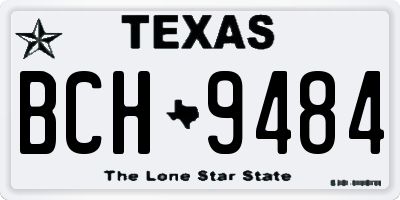 TX license plate BCH9484