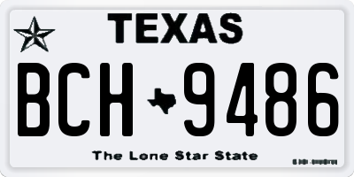 TX license plate BCH9486