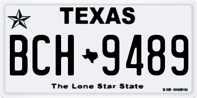 TX license plate BCH9489