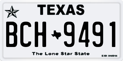 TX license plate BCH9491