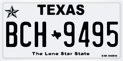 TX license plate BCH9495