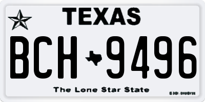 TX license plate BCH9496