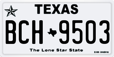 TX license plate BCH9503