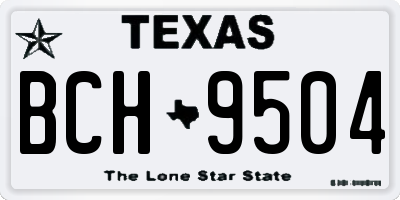 TX license plate BCH9504