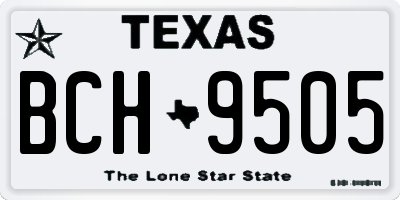 TX license plate BCH9505