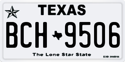 TX license plate BCH9506