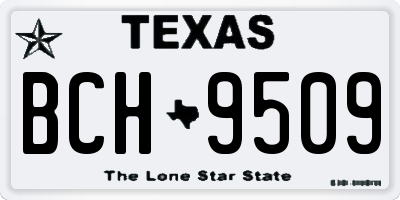 TX license plate BCH9509