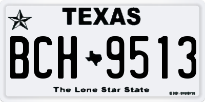 TX license plate BCH9513