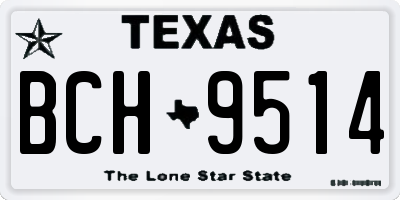 TX license plate BCH9514