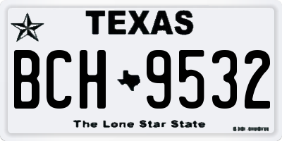 TX license plate BCH9532