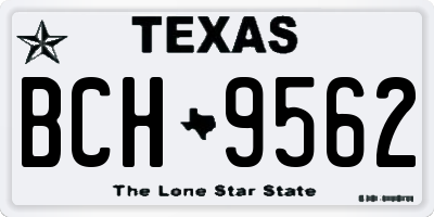 TX license plate BCH9562