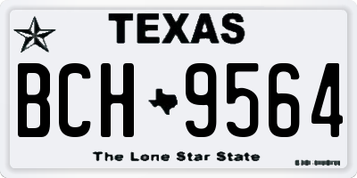 TX license plate BCH9564