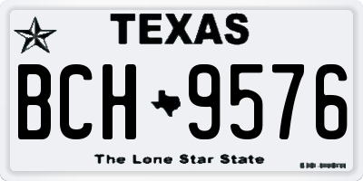 TX license plate BCH9576