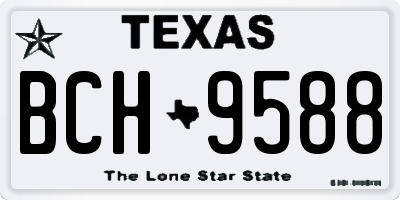 TX license plate BCH9588