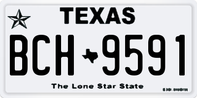 TX license plate BCH9591