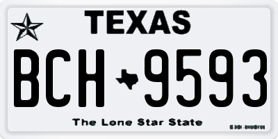 TX license plate BCH9593