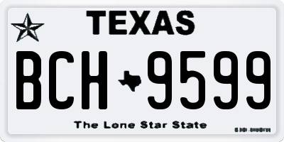 TX license plate BCH9599