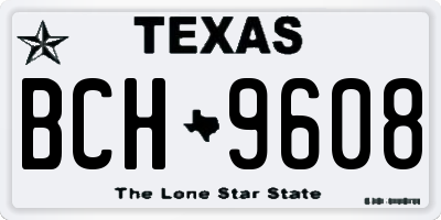 TX license plate BCH9608