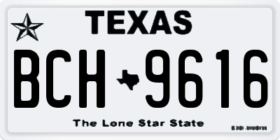 TX license plate BCH9616