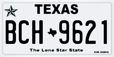 TX license plate BCH9621