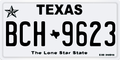 TX license plate BCH9623