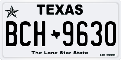 TX license plate BCH9630