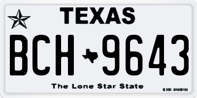 TX license plate BCH9643