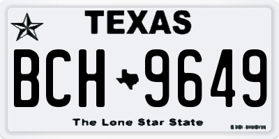 TX license plate BCH9649