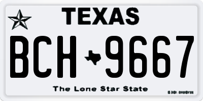 TX license plate BCH9667