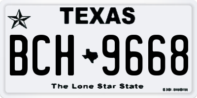 TX license plate BCH9668