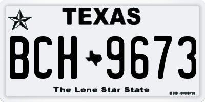 TX license plate BCH9673