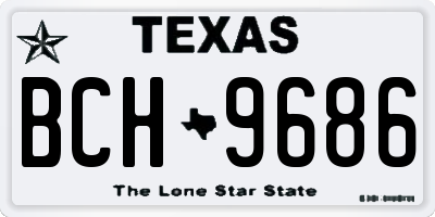 TX license plate BCH9686
