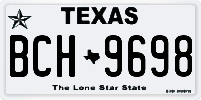 TX license plate BCH9698