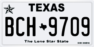 TX license plate BCH9709