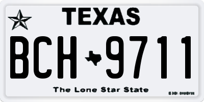 TX license plate BCH9711