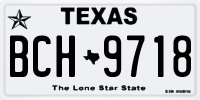 TX license plate BCH9718