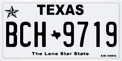 TX license plate BCH9719