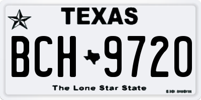 TX license plate BCH9720