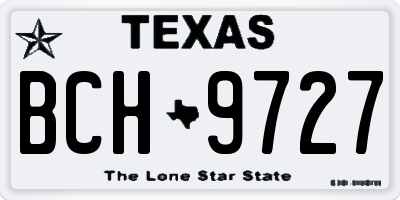 TX license plate BCH9727