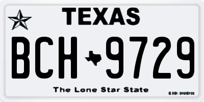 TX license plate BCH9729