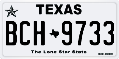 TX license plate BCH9733
