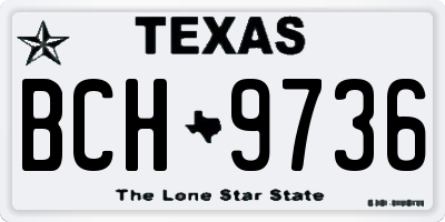 TX license plate BCH9736