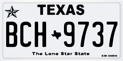 TX license plate BCH9737